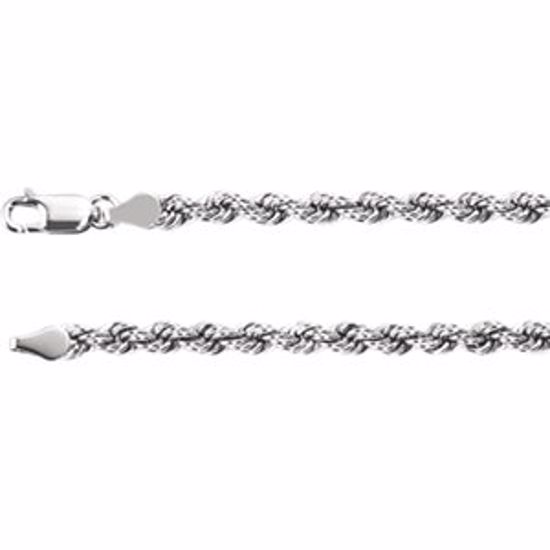 CH953:112:P 14kt White 4mm Rope 20" Chain