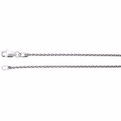 CH970:117:P 14kt White 1.28mm Wheat 18" Chain