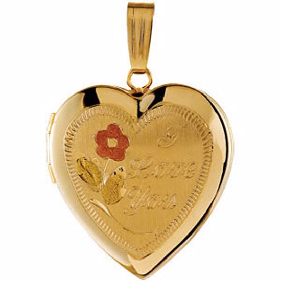 84926:101:P Heart Locket with "I Love You" Engraving