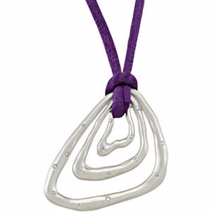 68225:102:P Sterling Silver 1/5 CTW Diamond Purple Cord 18" Necklace