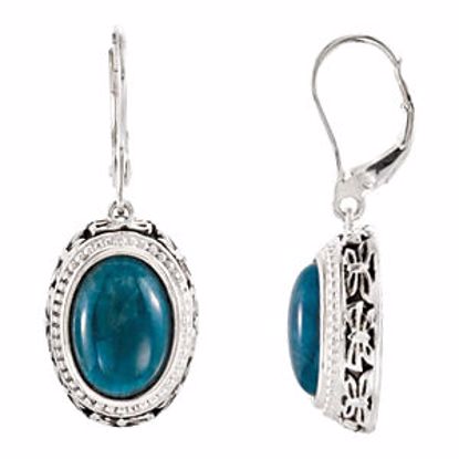 68303:102:P Sterling Silver Apatite Earrings