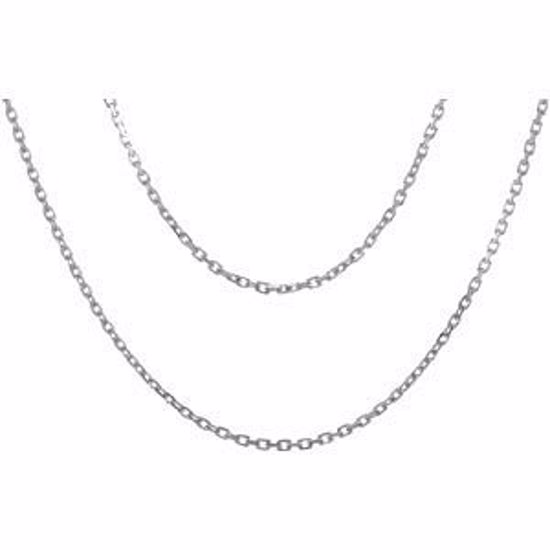 CH990:100:P 14kt White Double Strand 18" Chain