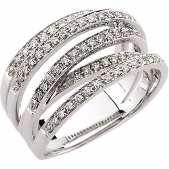 64395:100424:P 14kt White 1/2 CTW 1/2 CTW Diamond Fashion Ring Size 7