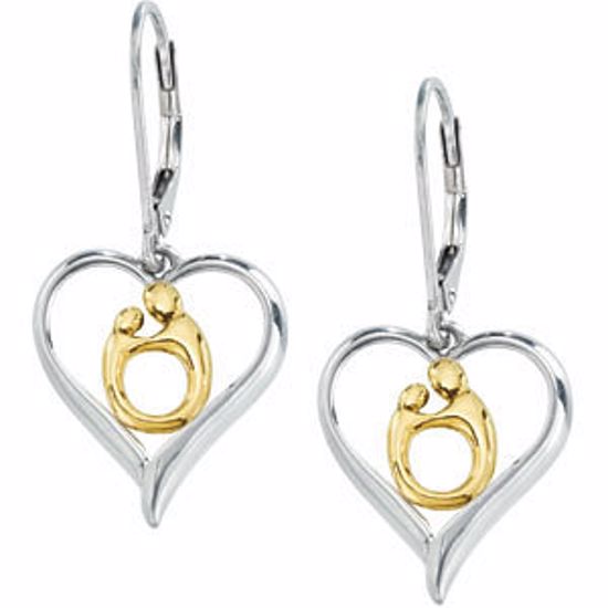 68315:100:P Heart Shaped Mother & Child® Earrings 