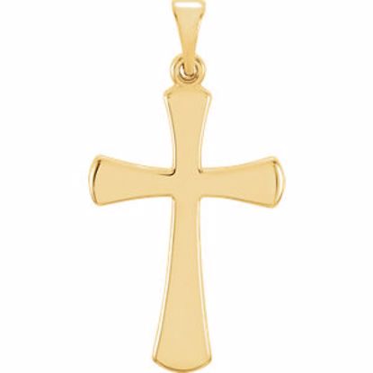 R41276:305431:P 18kt Yellow 21x14mm Cross Pendant