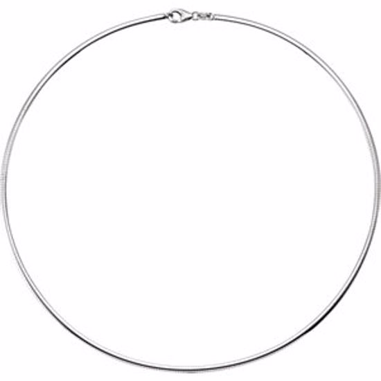 CH992:101:P Sterling Silver 2.3mm Reversible Matte & Polished 16" Necklace