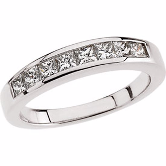 60084:251503:P 18kt White 3/4 CTW Diamond Band