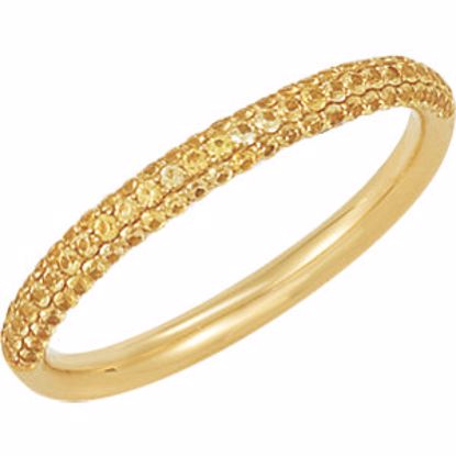 68370:101:P 14kt Yellow Sapphire Aniversary Band Size 5