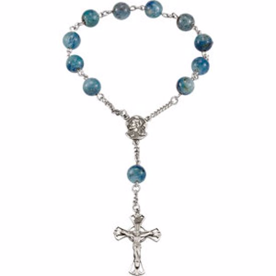 R48002:101:P Kyanite Madonna Meditation Rosary