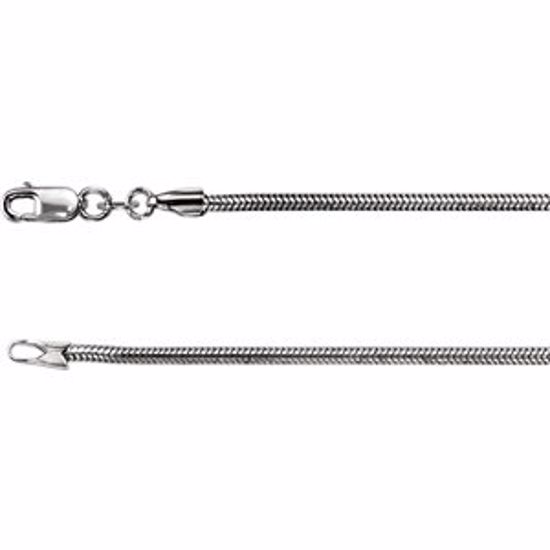 CH925:102:P Sterling Silver 1.5mm Solid Snake 18" Chain