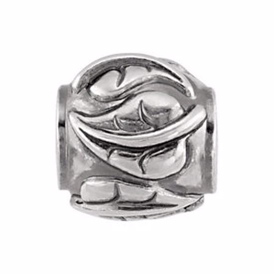 28240:101:P Sterling Silver 10.75x10.25mm Ivy Leaf Bead