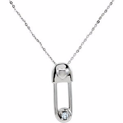 R45295:1020:P Safe in My Love Birthstone Necklace