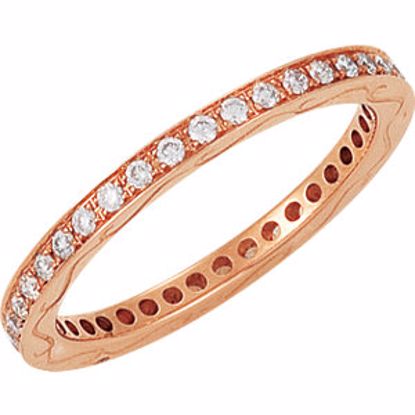 62318:135:P 14kt Rose 3/8 CTW Diamond Eternity Band Size 6.5