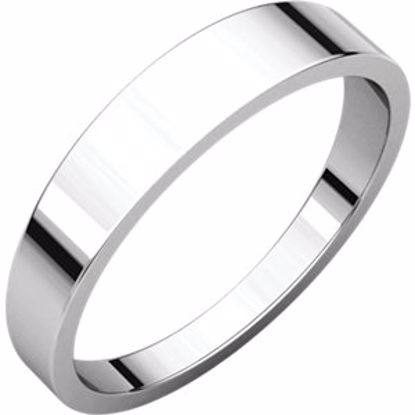 FT11.5:188618:P 10kt White 4mm Flat Tapered Band