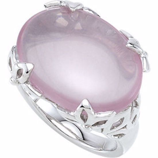 68258:224:P Sterling Silver Pink Quartz Ring