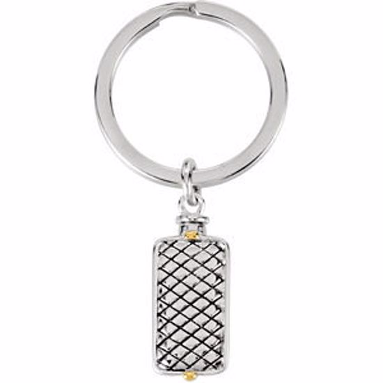 R48038:1010:P Woven Rectangle Ash Holder Key Chain