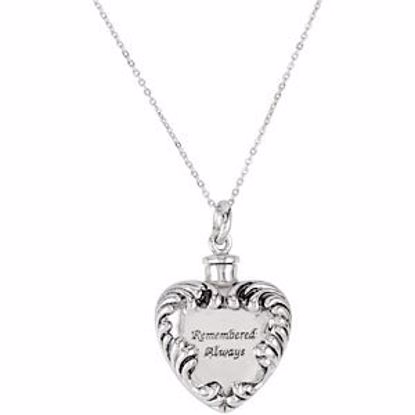 R45298:1010:P Remembered Always Ash Holder Necklace