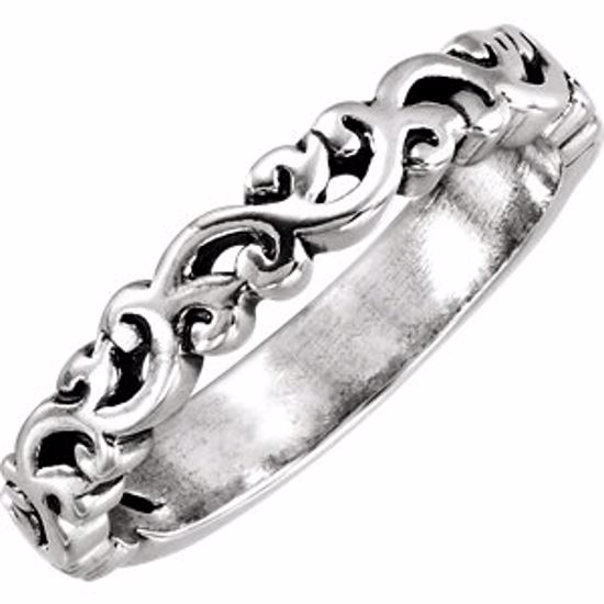 50936:101:P Sterling Silver Stackable Ring