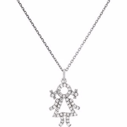 R45252D:1001:P 14kt White 1/5 CTW Diamond Baby Girl Necklace