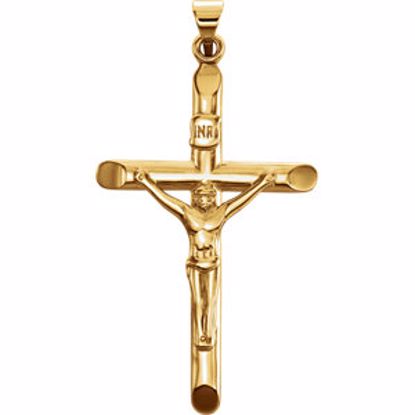 R42285:105:P 14kt Yellow Crucifix Pendant