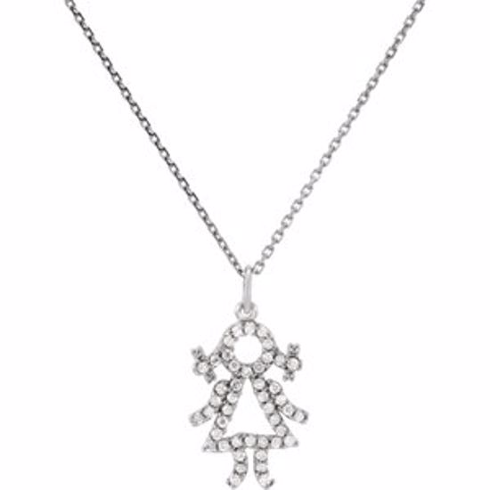 R45252D:3296260:P Platinum 1/5 CTW Diamond Baby Girl Necklace