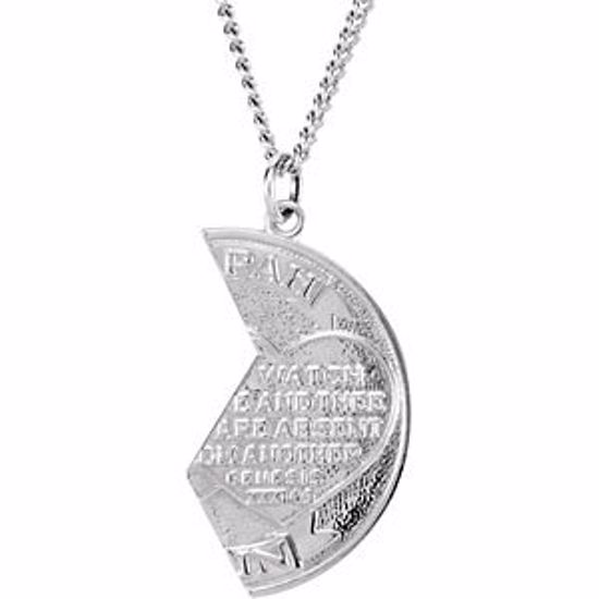 R16394:1001:P Sterling Silver Miz Pah Coin Right Pendant