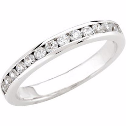 67708:112:P Palladium 1/2 CTW Diamond Band for 6.5mm Engagement 