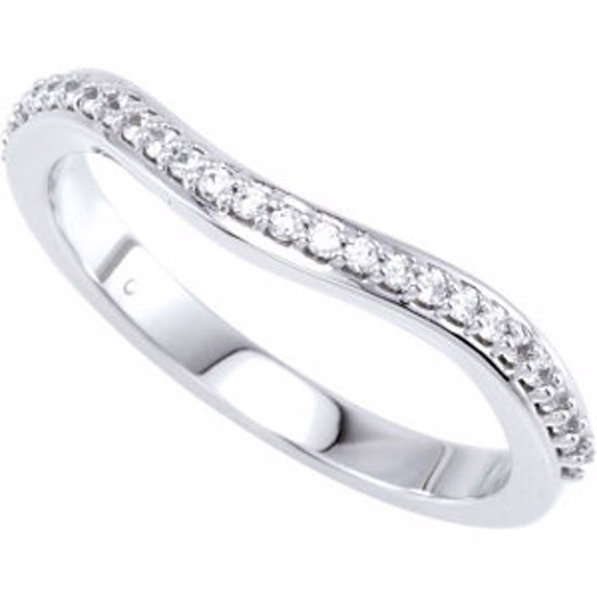 68082:115:P 14kt White 1/8 CTW Diamond Band to 7.5x5.5mm Engagement