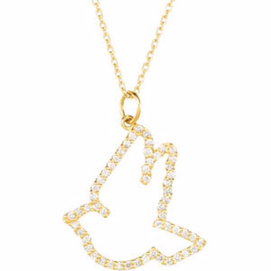 R45256D:1002:P Flying Dove Necklace