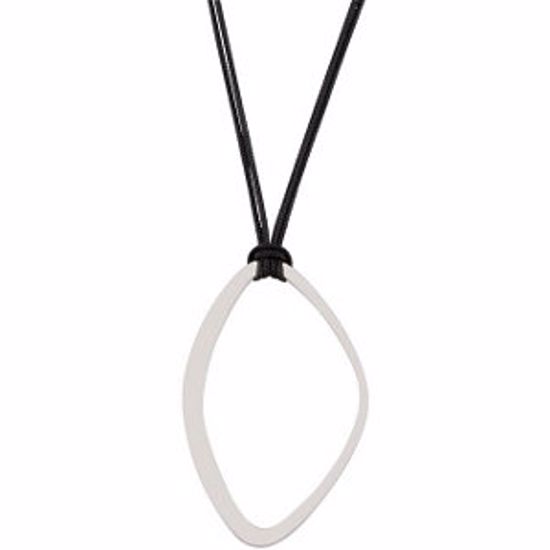 NCK195:235:P Nylon Cord 17" Necklace with Fashion Drop