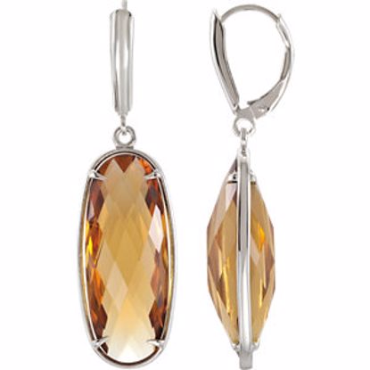 68520:112:P Quartz Lever Back Earrings 