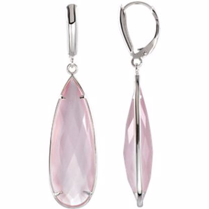 68521:114:P Quartz Lever Back Earrings