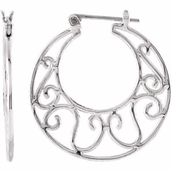 85046:214:P Sterling Silver Hoop Earrings