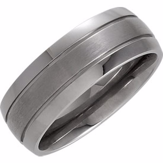 T832:125:P Titanium 8mm Band Size 12.5