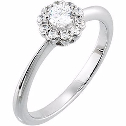 67965:109:P 18kt White 1/3 CTW Diamond Engagement Ring	