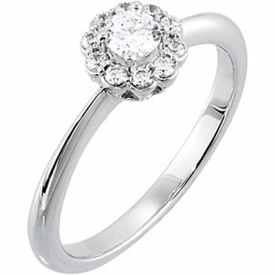 67965:114:P Palladium 1/2 CTW Diamond Engagement Ring	