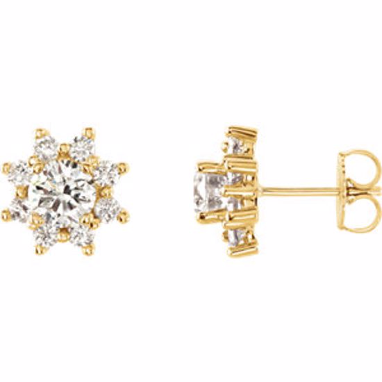 68537:8503300:P Diamond Cluster Earrings