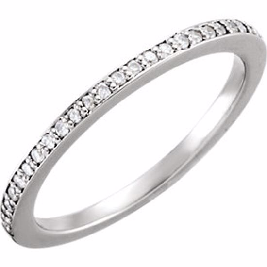 67857:110:P 18kt White 1/8 CTW Diamond Band for all Sizes