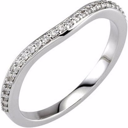 67785:120:P 18kt White 1/8 CTW Diamond #1 Band to 5.5mm Square Engagement Ring