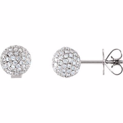 68562:114:P Pavé Ball Stud Earrings