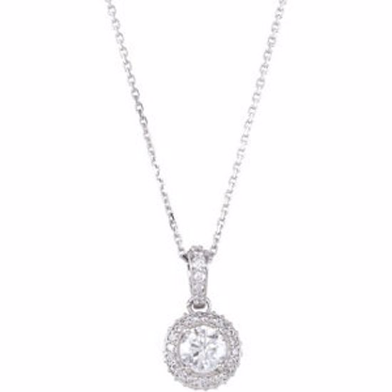 68601:102:P 14kt White 3/4 CTW Diamond 18" Necklace