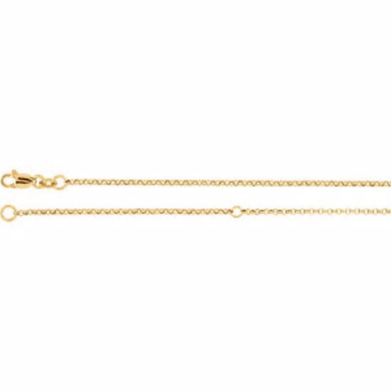 CH1002:101:P Sterling Silver 18kt Yellow Gold Plated 1.5mm Adjustable Rolo 18-20" Chain