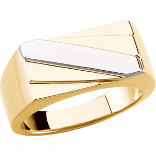 9617:136416:P 10kt Two-Tone Men's Ring