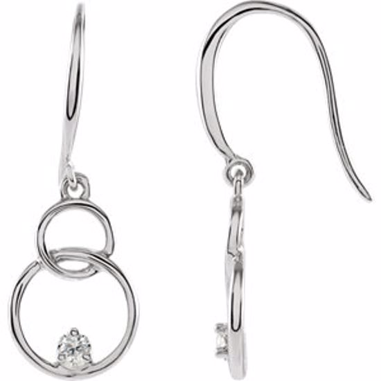 68645:102:P 14kt White .04 CTW Diamond Circle Earrings