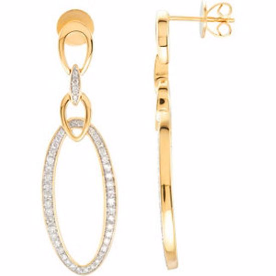 68647:100:P 14kt Yellow 1/2 CTW Diamond Earrings