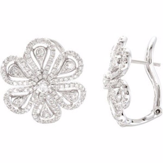 68654:100:P 14Kt White 1 1/4 CTW Diamond Earrings