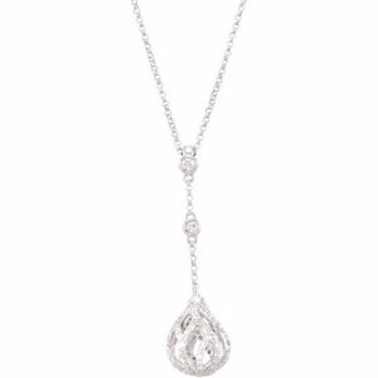 68655:100:P 14kt White 3/4 CTW Diamond 18" Necklace