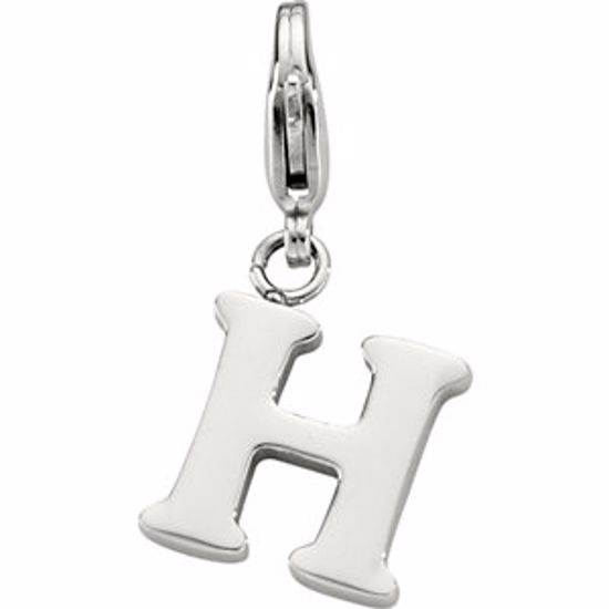 FP363:108:P Stainless Steel Initial Charms