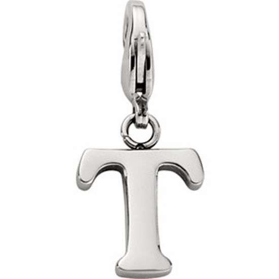 FP363:120:P Stainless Steel Initial Charms