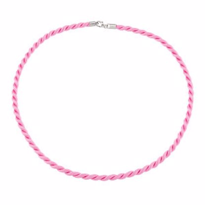 LEN040:302:P Silk Cord 17" Necklace 3mm